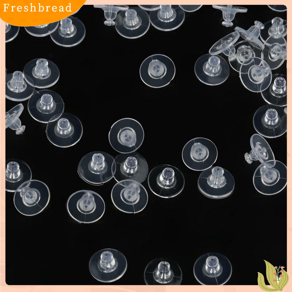 Fresh| 100pcs Stopper Anting Bahan Silikon Transparan