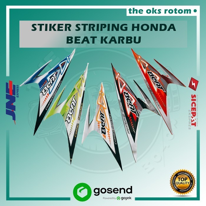 Sticker Stiker Striping Lis Emblem Honda Beat Karbu 2008 2009 2010 2011 2012