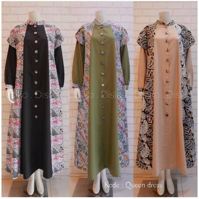 Disiko gamis batik kombinasi