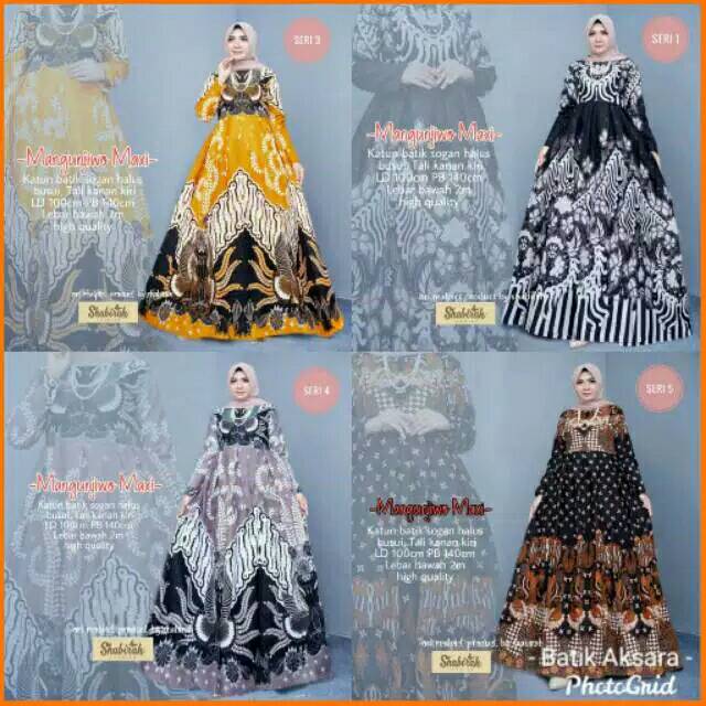 MS GAMIS BATIK SRIWEDARI MAXI BUMIL/BUSUI KATUN SOGAN ALLSIZE LD 104 | MANGUNJIWO MAXI ORI SHABIRAH