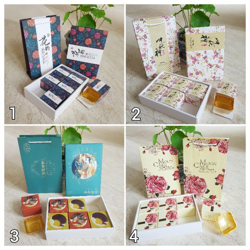 (KK52) Kotak Kue Mooncake Set Dengan Paperbag