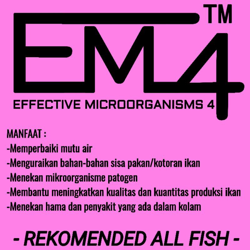 Obat ikan EM4/Obat probiotik untuk menjaga imunitas ikan