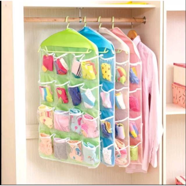 Storage Bag Gantung 16 Kantong Hanger