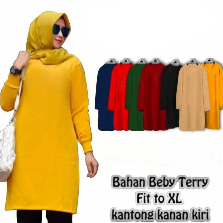 Tunik Wanita / Tunik Wanita Jumbo / Tunik Wanita Terbaru 2021 Kekinian Motif Polos