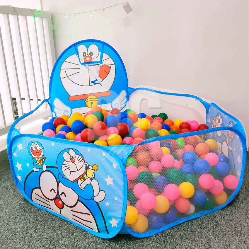 Mainan Anak Kolam Mandi Bola Ring Basket Ukuran 1.20 Hello KItty Ocean SEA Jerapah Doraemon