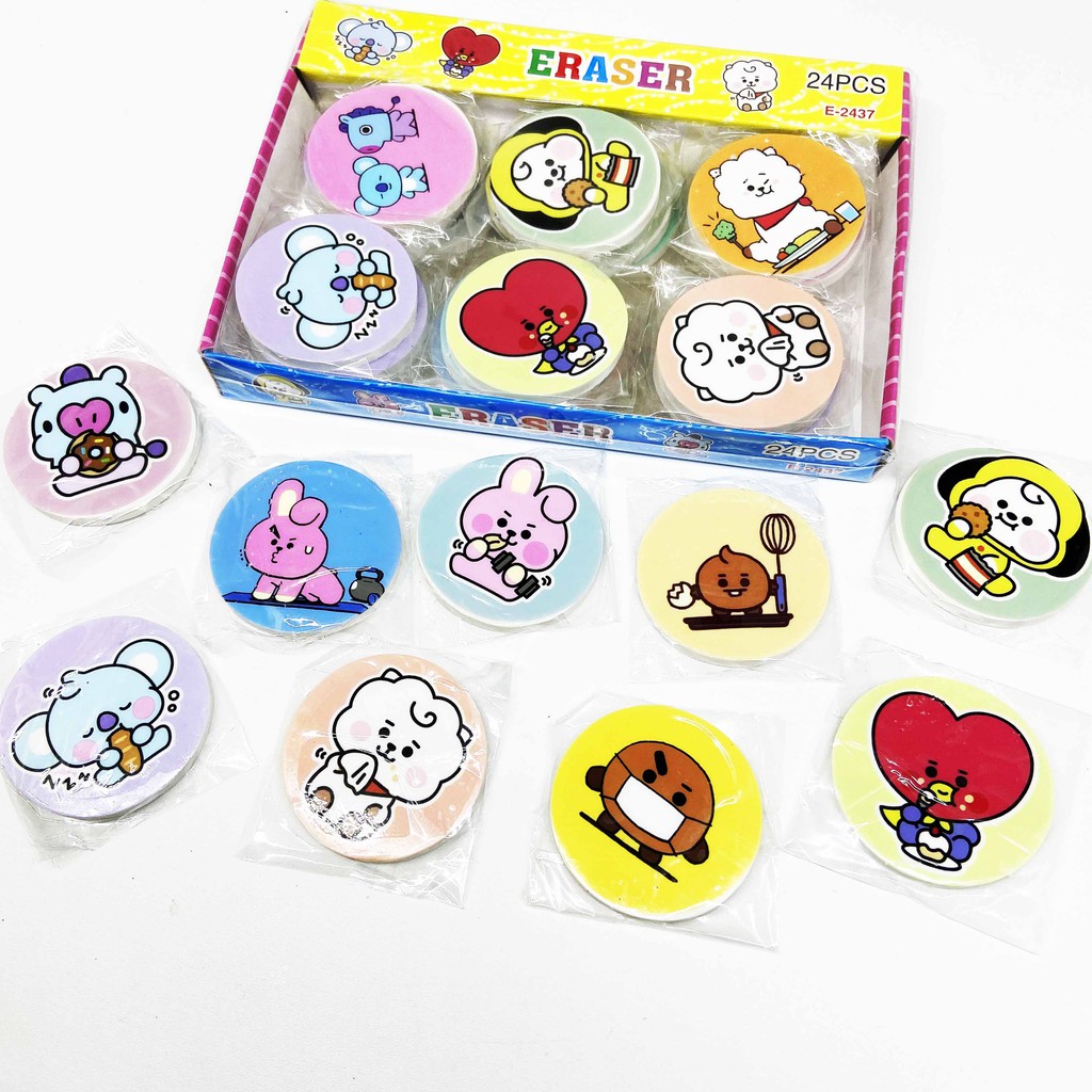 PENGHAPUS BT21 BTS KPOP LUCU / PENGHAPUS PENSIL BT21 / ERASER BT21 / PENGHAPUS PENCIL BT21