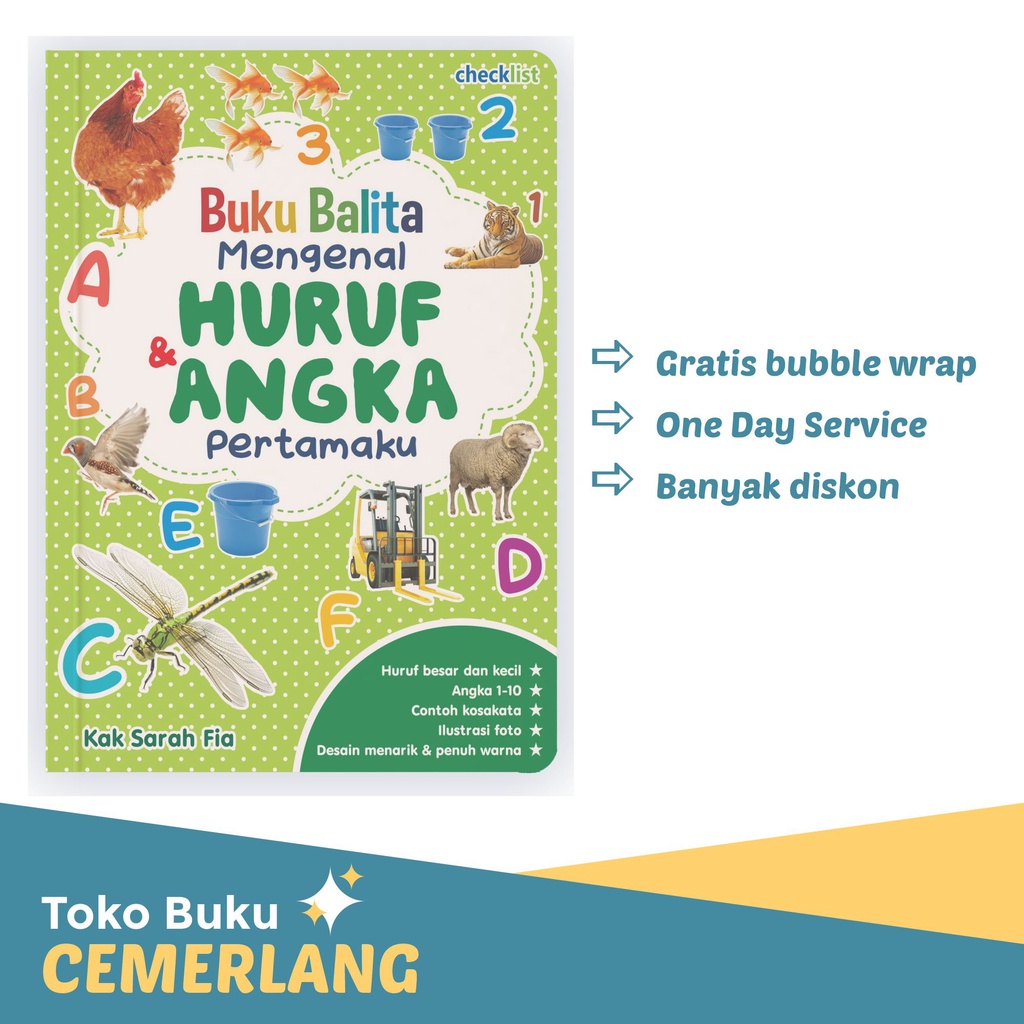 Board Book Buku Anak Balita Mengenal Huruf dan Angka Pertamaku