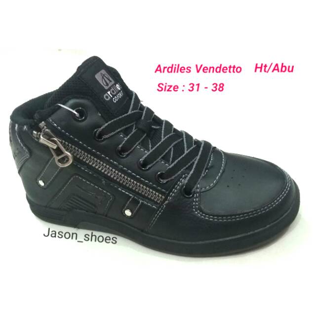 SEPATU SEKOLAH ARDILES VENDETTO HITAM POLOS