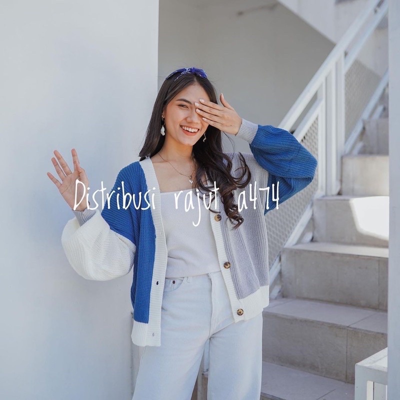 Eireen Cardigan Crop Premium| Nacara Outer Kardigan Wanita 7 GAUGE Special-4