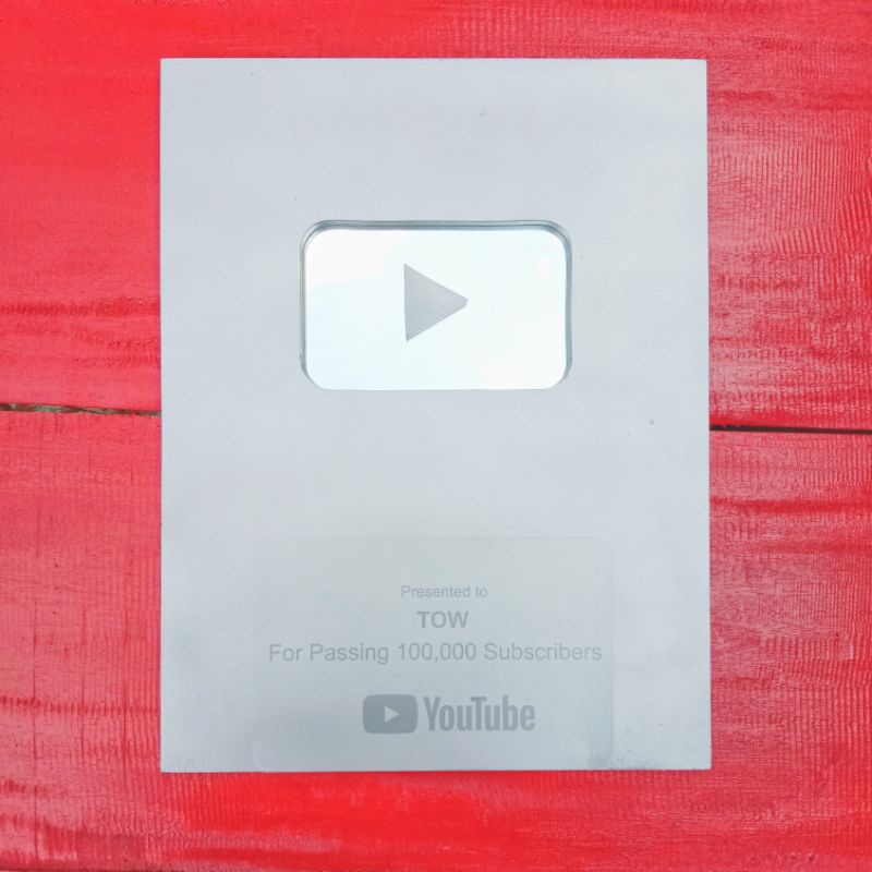 Hiasan Dinding Silver Play Button Dekorasi rumah