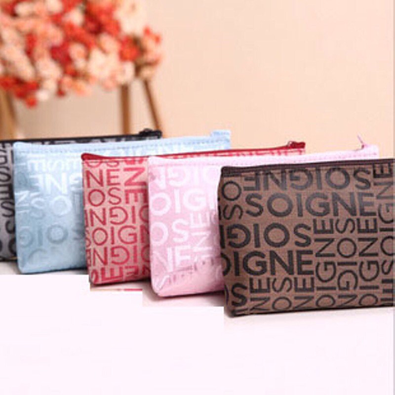 TAS KOSMETIK KOREA MOTIF ABJAD POUCH KOSMETIK KOREA MURAH TAS POUCH