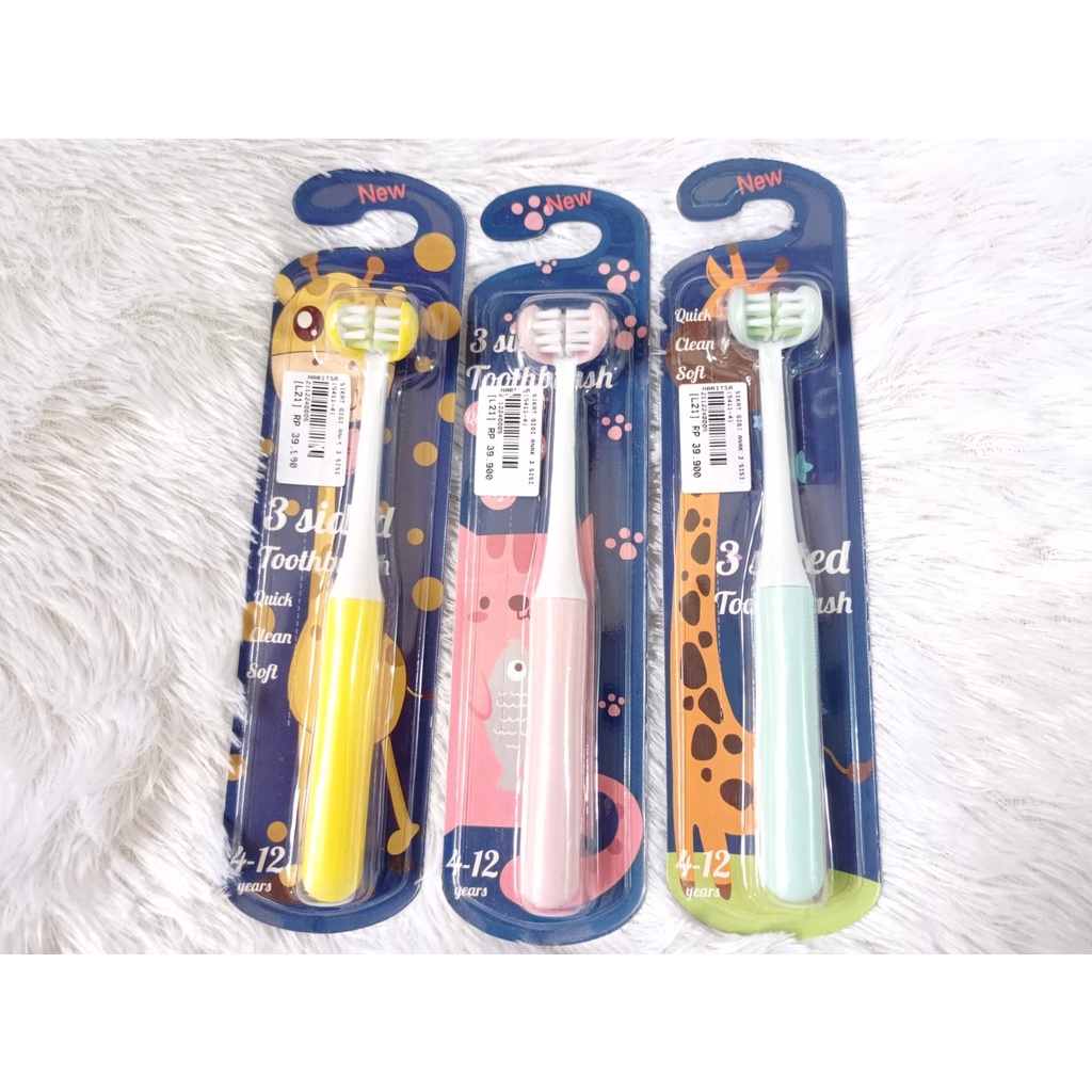 Sikat Gigi Anak / Sikat Gigi 3 Side Toothbrush 4-12 years