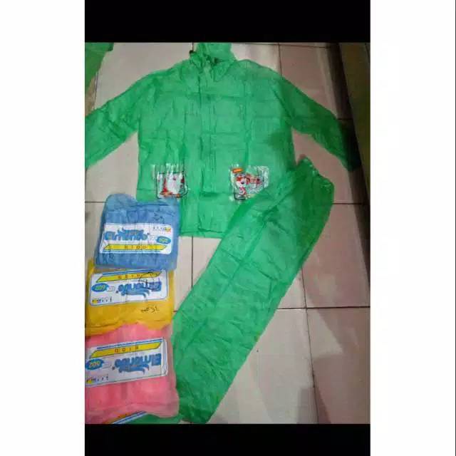 Mantel hujan anak umur 4-12 tahun