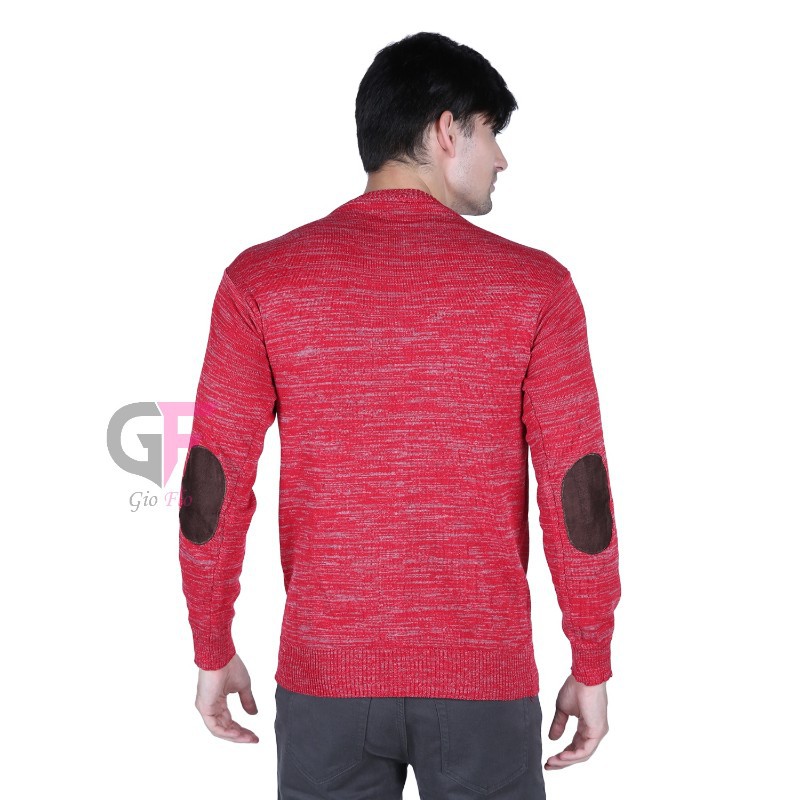 GIOFLO Baju Pria Sweater Rajut Pria Keren Merah  / SWE 556