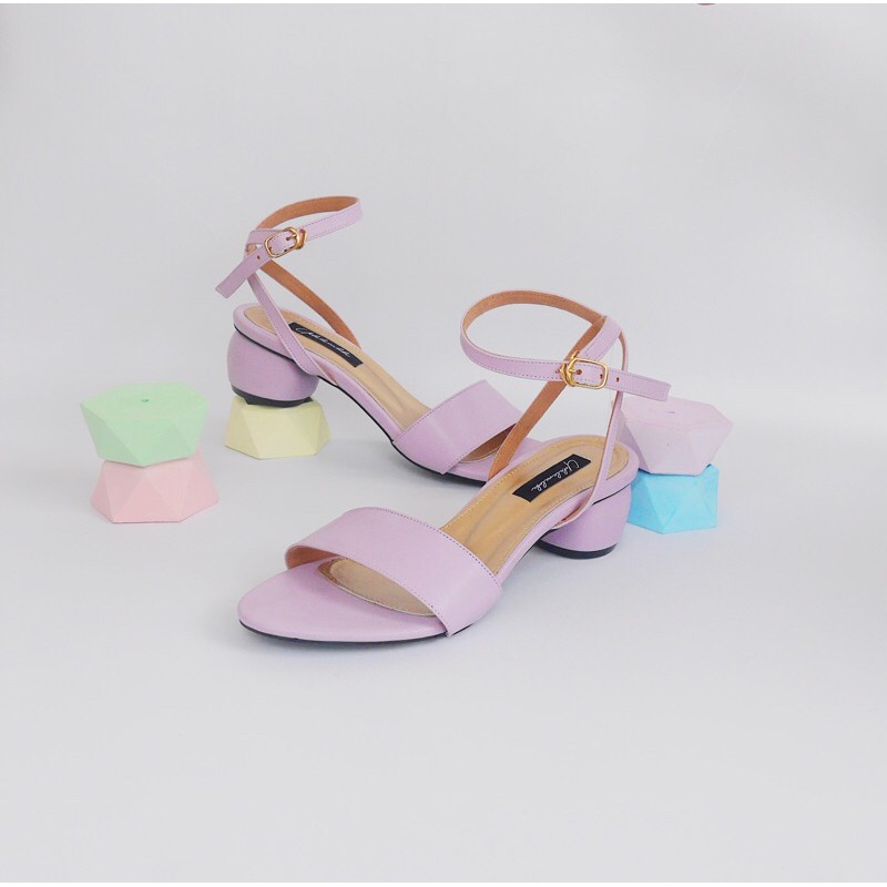 Udelevalda - Risley series lilac sandal lilac heels ungu pastel size 35-42