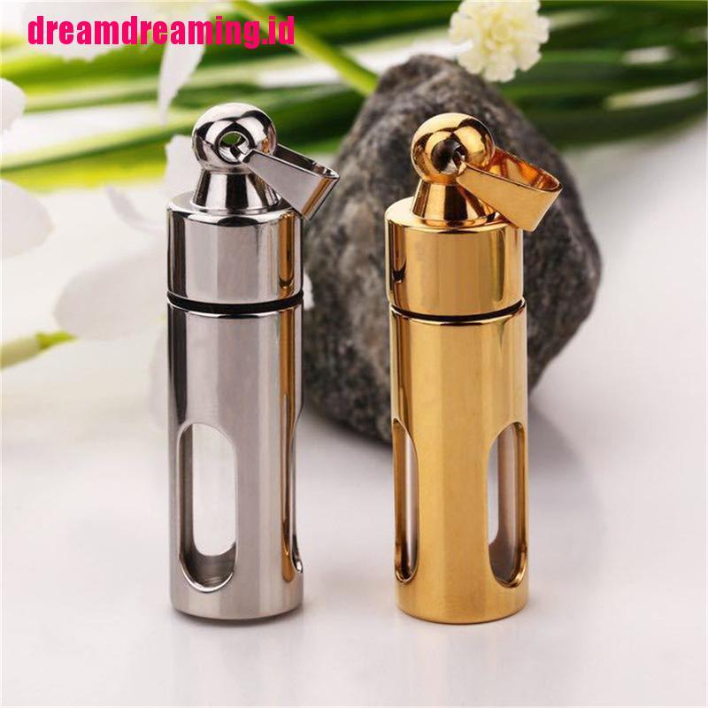 Botol Penyimpanan Kremasi Parfum Bentuk Silinder Bahan Titanium