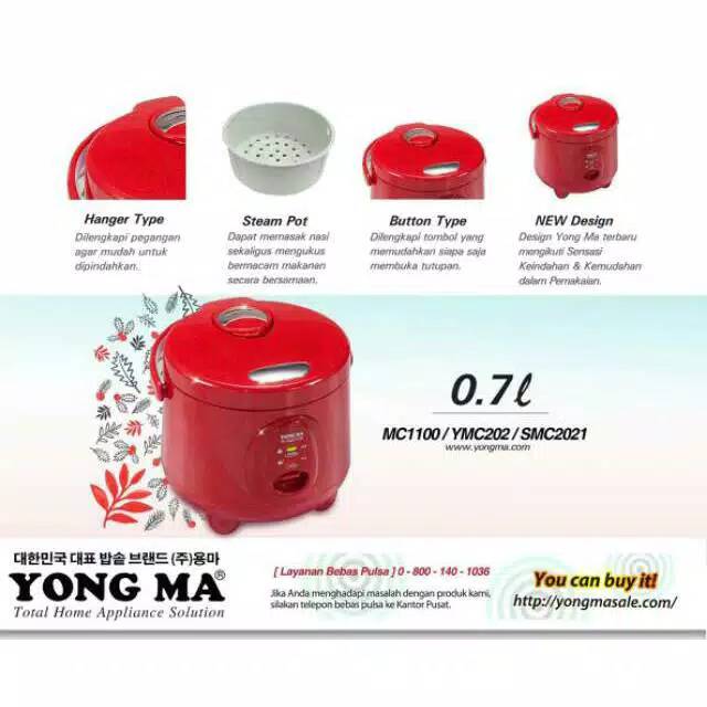 Magic Com Yongma 0,7 L YMC202 / SMC2021