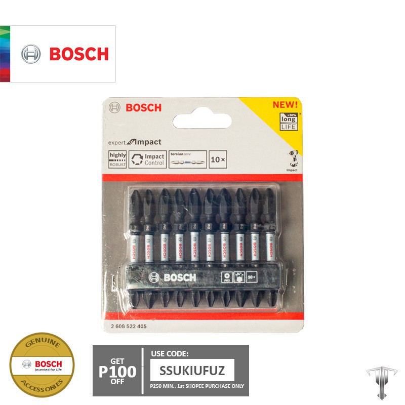 BOSCH Mata Obeng Impact PH 2 x 65 mm 10 pcs (405)