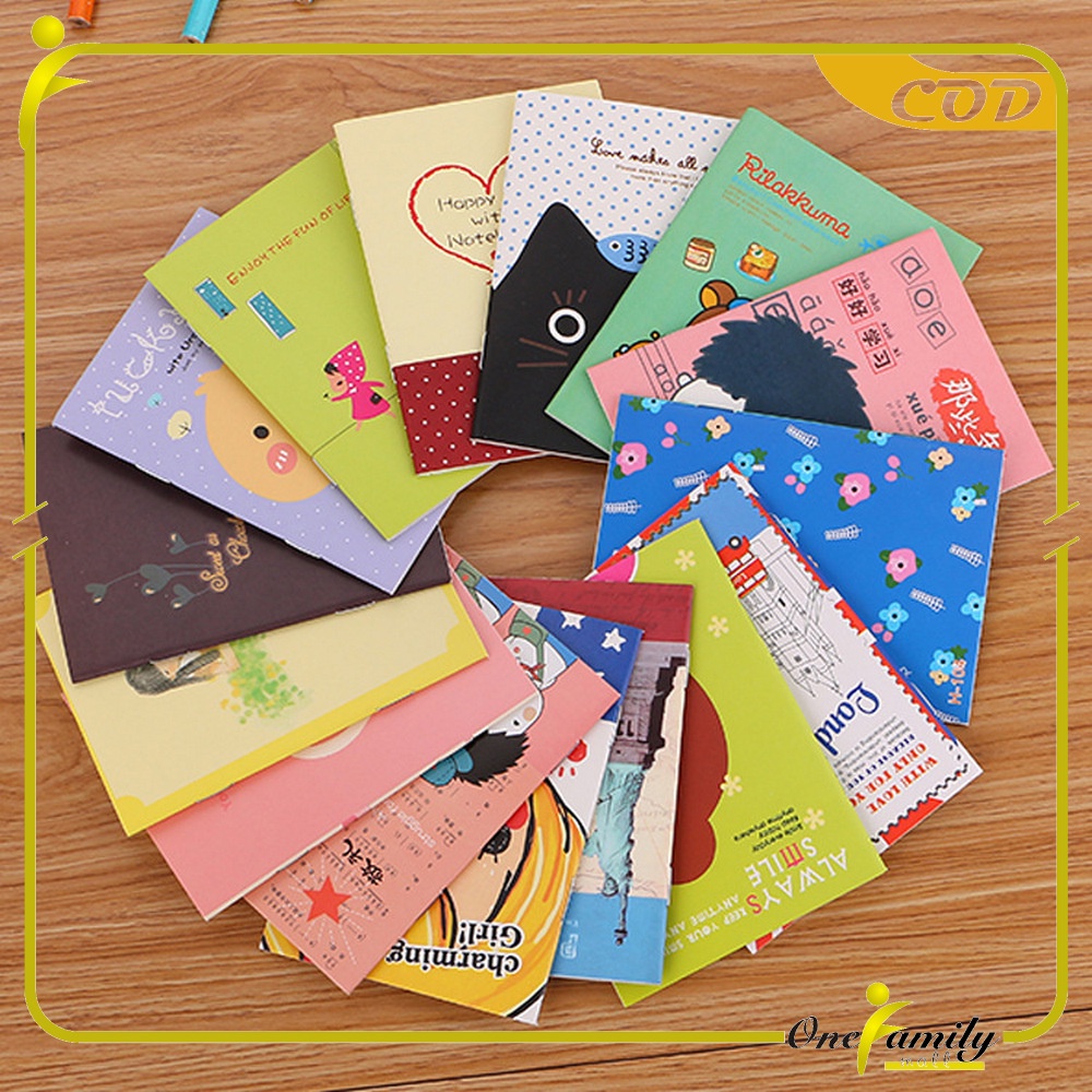 ONE-A25 Buku Tulis Mini Notebook / Buku Tulis Memo Kecil Karton / Buku Catatan Cartoon Mini Book Lucu Anak Sekolah Import