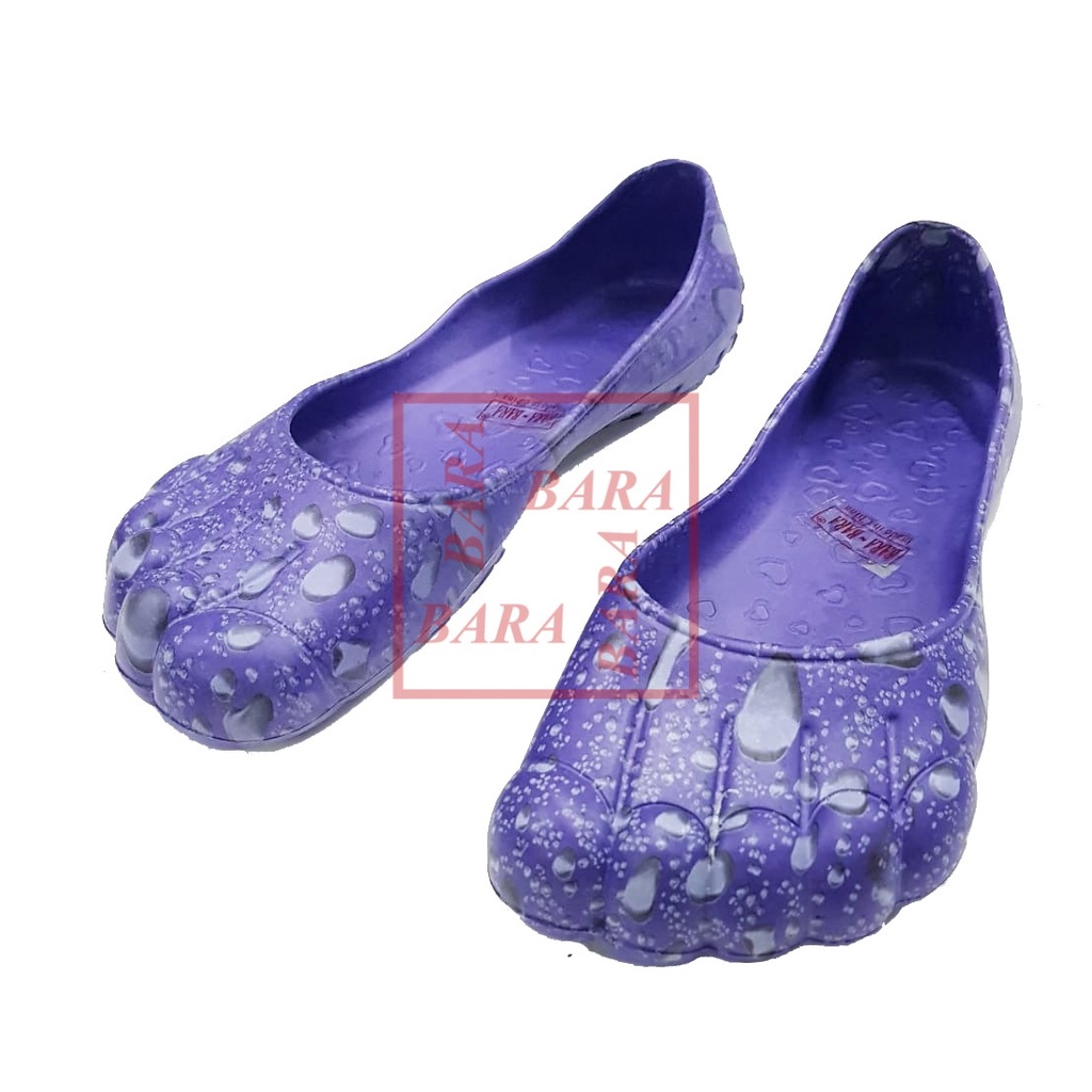 Bara~Bara Flashsale Sandal Karet Jelly Kaki Wanita Motif Percikan Air E005-3 (AG3)-2