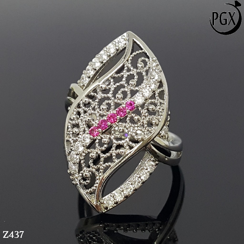 PGX Cincin Xuping Wanita Perhiasan Lapis Emas Aksesoris Fashion Premium - Z437