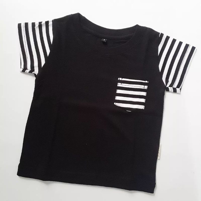 TUKUBUU - Mixi Black Family Set / Kaos Busui Colorblock / Kaos Anak Colorblock