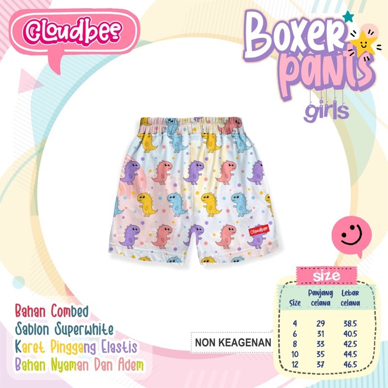 Celana Pendek Anak Celpen Boxer Dino Cloudbee