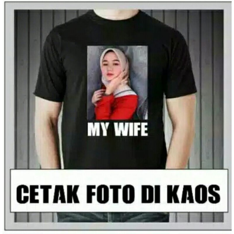 Baju polos ukuran dewasa sablon foto sendiri