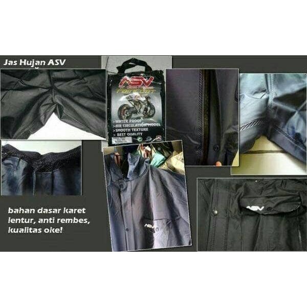 Jas Hujan ASV Original Setelan Mantel Mantol Baju Jaket Celana/Raincoat Rain Coat Karet Rubber Ori Asli