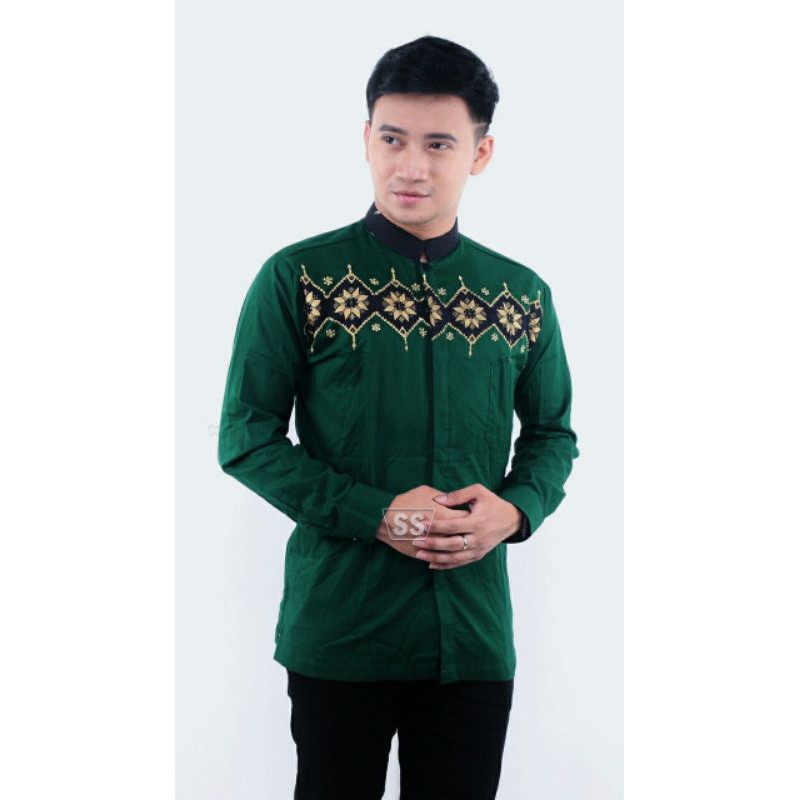 Kemeja Batik kombinasi - Baju Batik Kombinasi pria keren