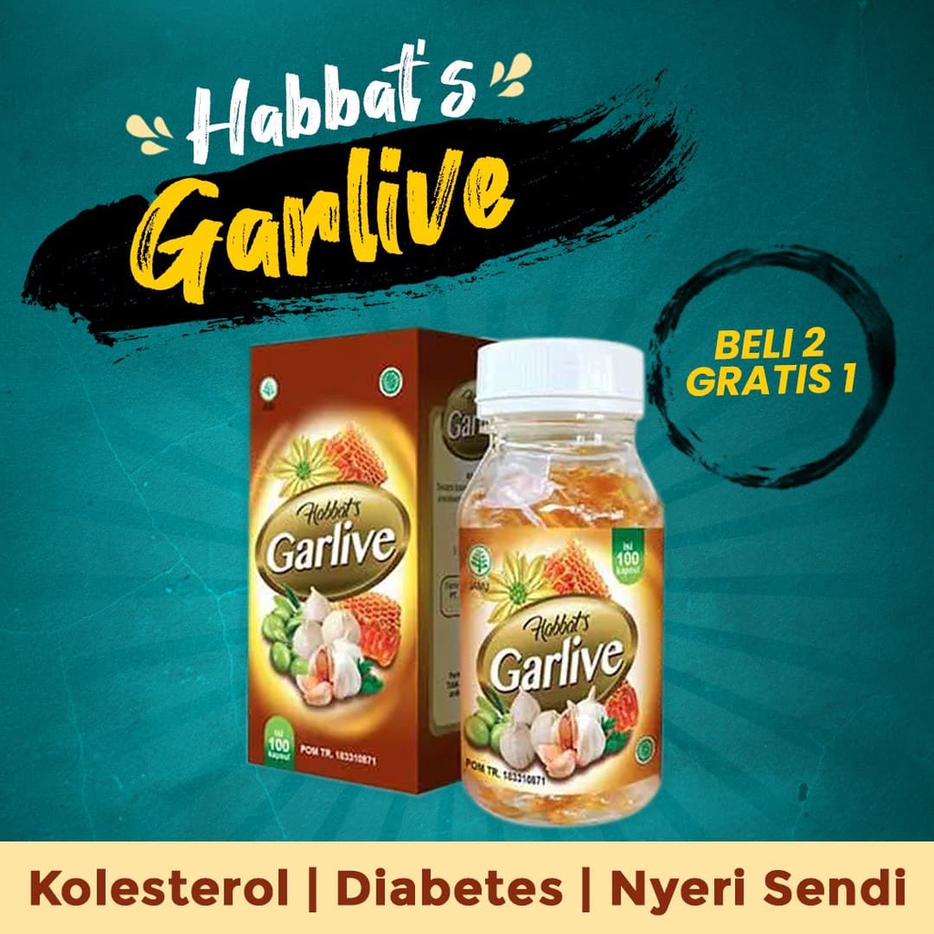 Habbat garlive Original Habbatusauda Propolis Trigona Plus Ektra Bawang Lanang Tunggal 100 kapsul