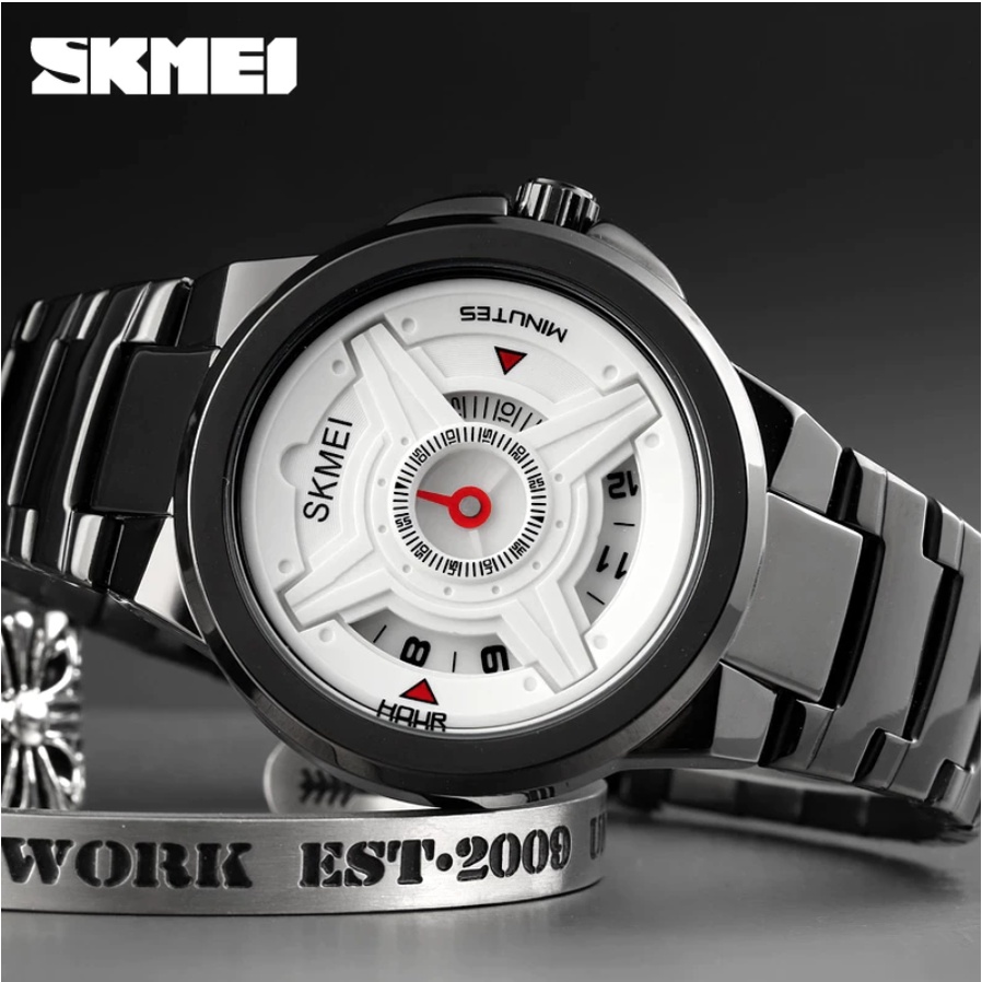 Jam Tangan SKMEI 1699 Pria Analog Tali Stainless Steel SKMEINDONESIA