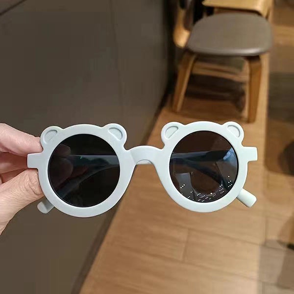 Kacamata Anak Fashion Lucu Karakter Beruang / Kacamata Anak Cowok Cewek High Quality Import / Kacamata Anak Lucu Murah / TS-98-Putih