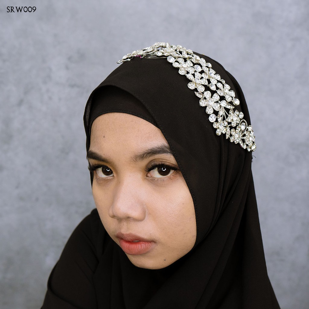 [PRODUK TERMURAH] SETELAN TIARA HIJABERS FASHION PESTA WEDDING SILVER SRW009