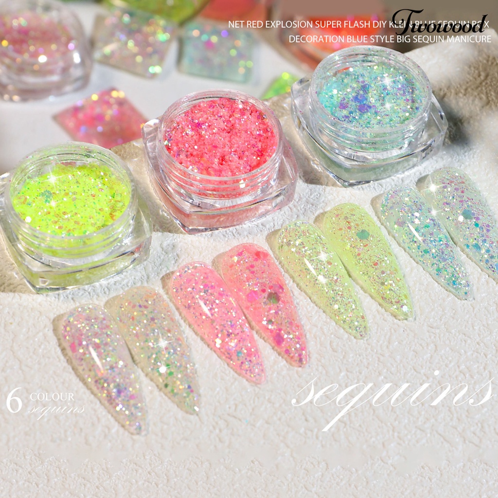 Bubuk Glitter Sequins Untuk Dekorasi Nail Art