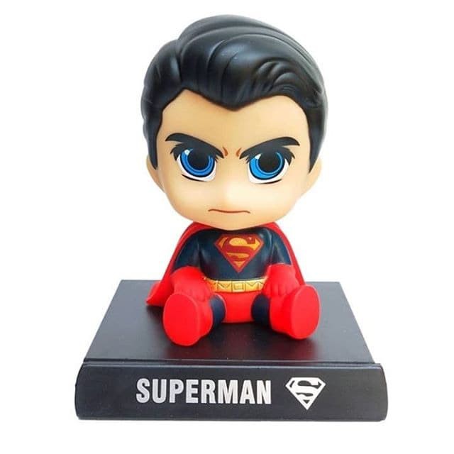 Super Hot! PAJANGAN DASHBOARD MOBIL SUPERMAN DUDUK BONEKA MINIATUR FIGURE Terbatas!