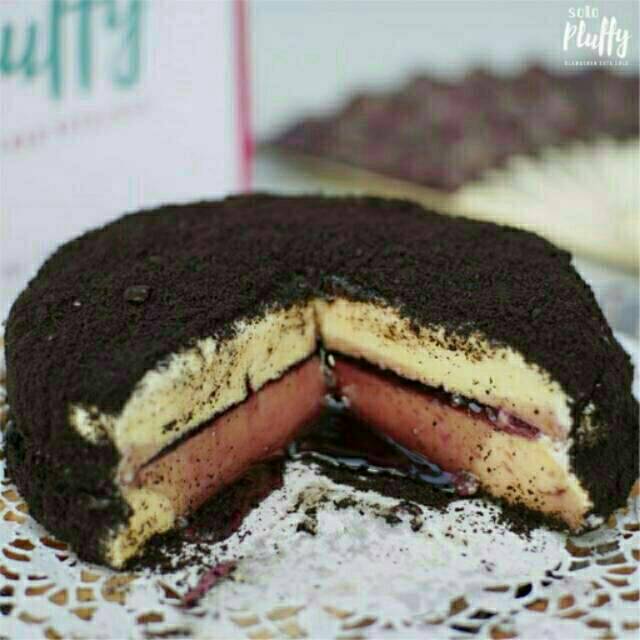 Solo pluffy blueberry+packing (paket murah)