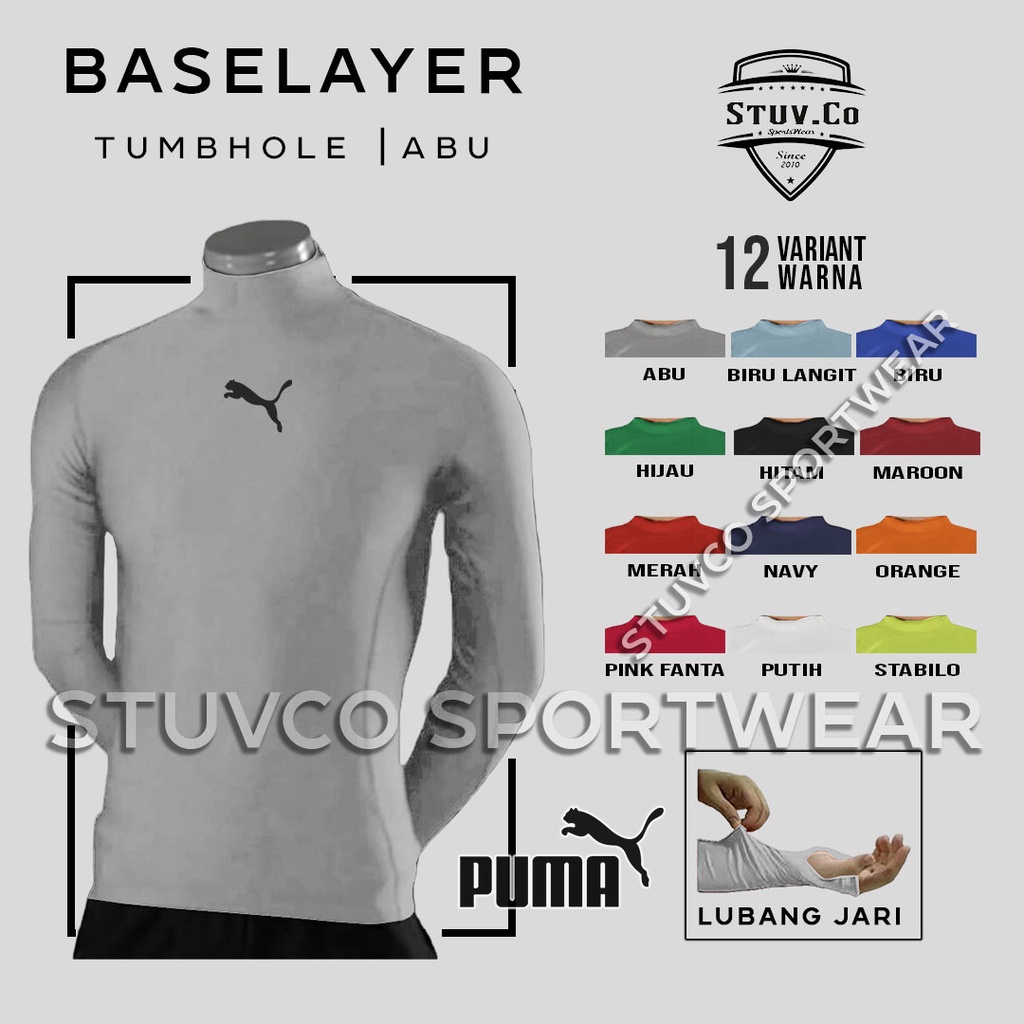 BASELAYER LONGSLEEVE THUMBOLE MANSET LUBANG JEMPOL MANSET TANGAN PANJANG JARI DIVING LARI SEPEDA OLAHRAGA PRIA WANITA