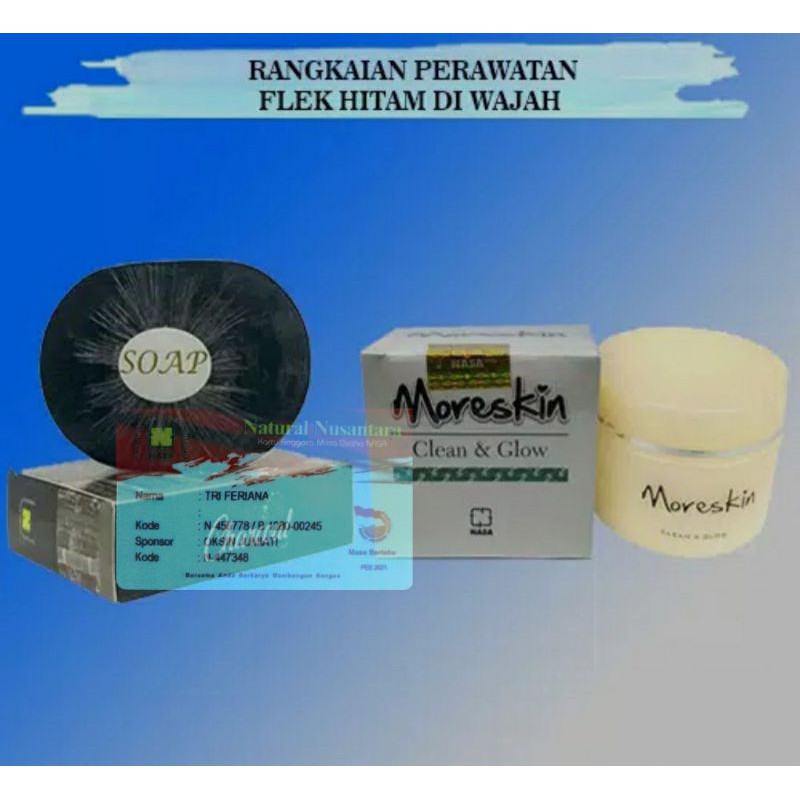 PAKET GLOWING BEBAS FLEK HITAM NASA ERSHALI CHARCOAL SOAP MORESKIN CLEAN AND GLOW