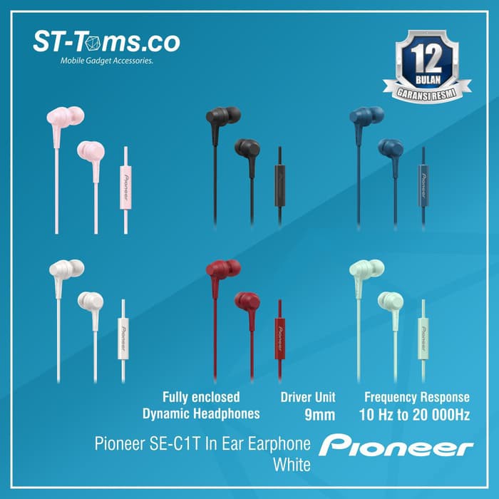 Pioneer SE-C1T In Ear Earphone - Merah Muda