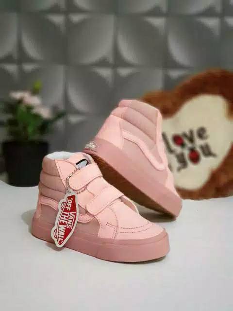 SEPATU VANS ANAK PEREMPUAN FULL PEACH BOOTS IMPORT PREMIUM