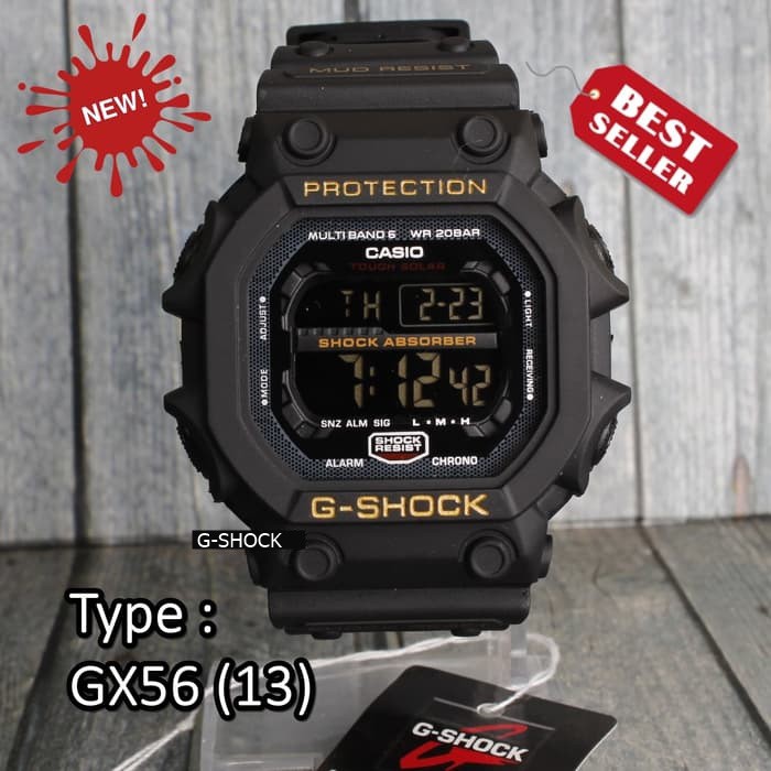 JAM TANGAN PRIA G-SHOCK CASIO GX-56 HITAM LIS GOLD