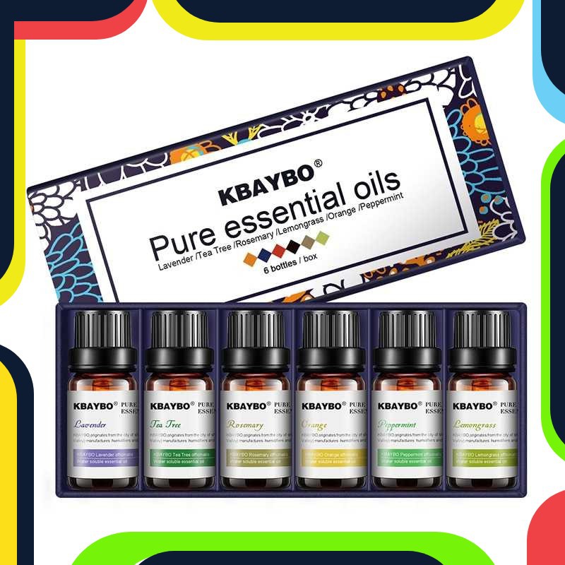 Bayar Ditempat KBAYBO Pure Essential Fragrance Oils Aromatherapy 10ml 6PCS - K-E22