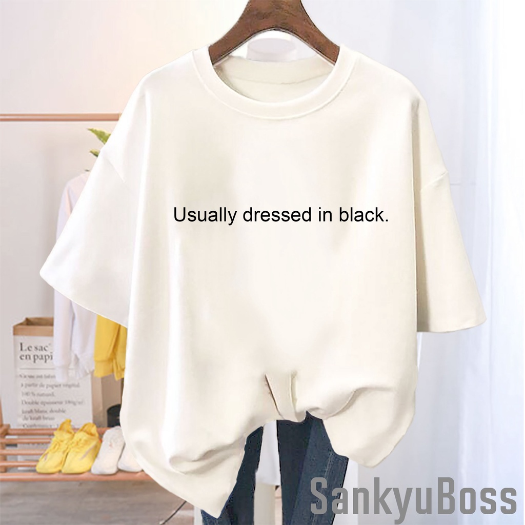 TSHIRT USUALLY DRESSED IN BLACK KOREAN STYLE OOTD OVERSIZE WANITA HIJAB BAJU WARNA LILAC