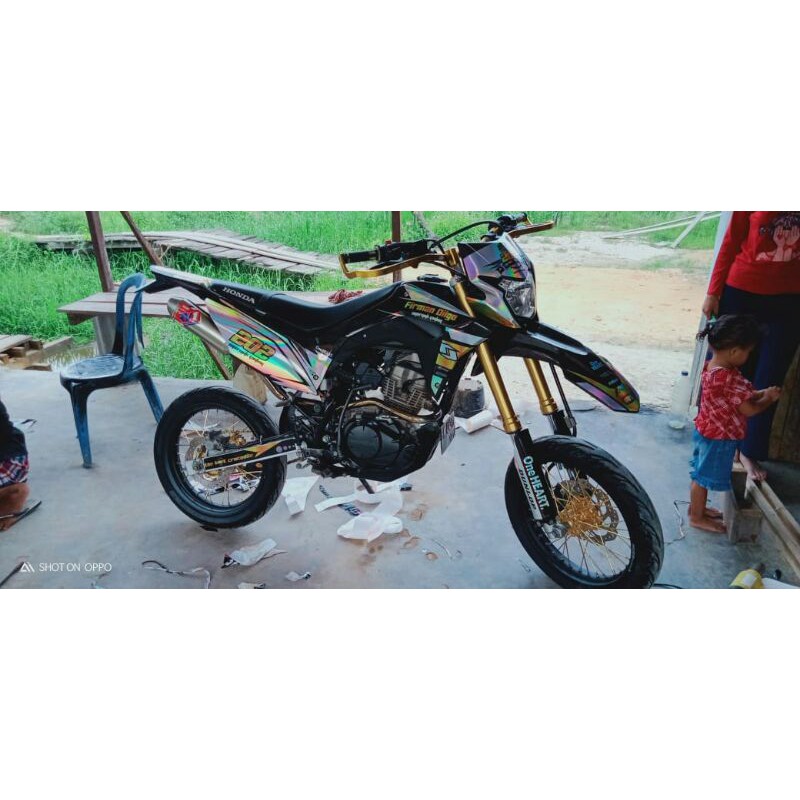 Decal sticker CRF 150L HOLOGRAM Dekal stiker CRF 150 PELANGI fullbody