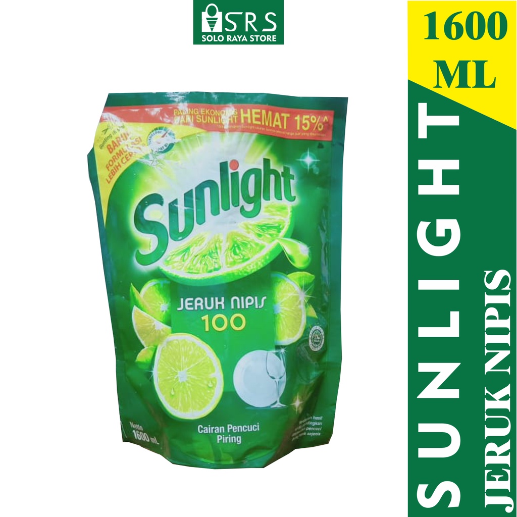 Sunlight / Sabun cuci piring liquid/ sunlight 1500 ml /sabun cuci piring murah/