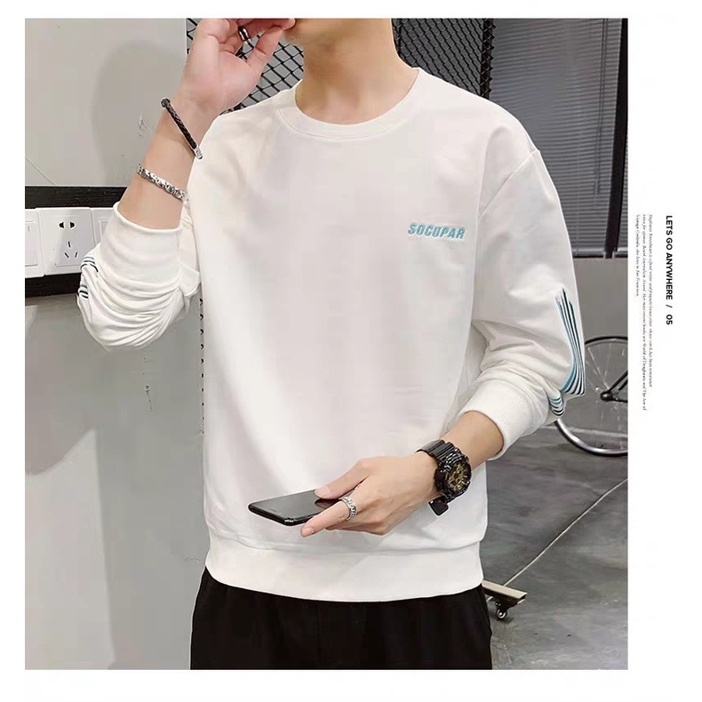 Baju sweater Lengan Panjang Pria Scupar Terlaris Kaos Distro Keren