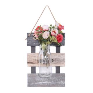 Pot Bunga Hydroponic Model Gantung Dinding Bahan Kayu Dan Pot Bunga Hydroponic Model Gantung Dinding Bahan Kayu Dan