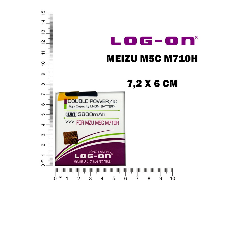 LOG ON BATERAI MEIZU M5C M170H BT-710 BATRE DOUBLE POWER DOUBLE IC BATTERY