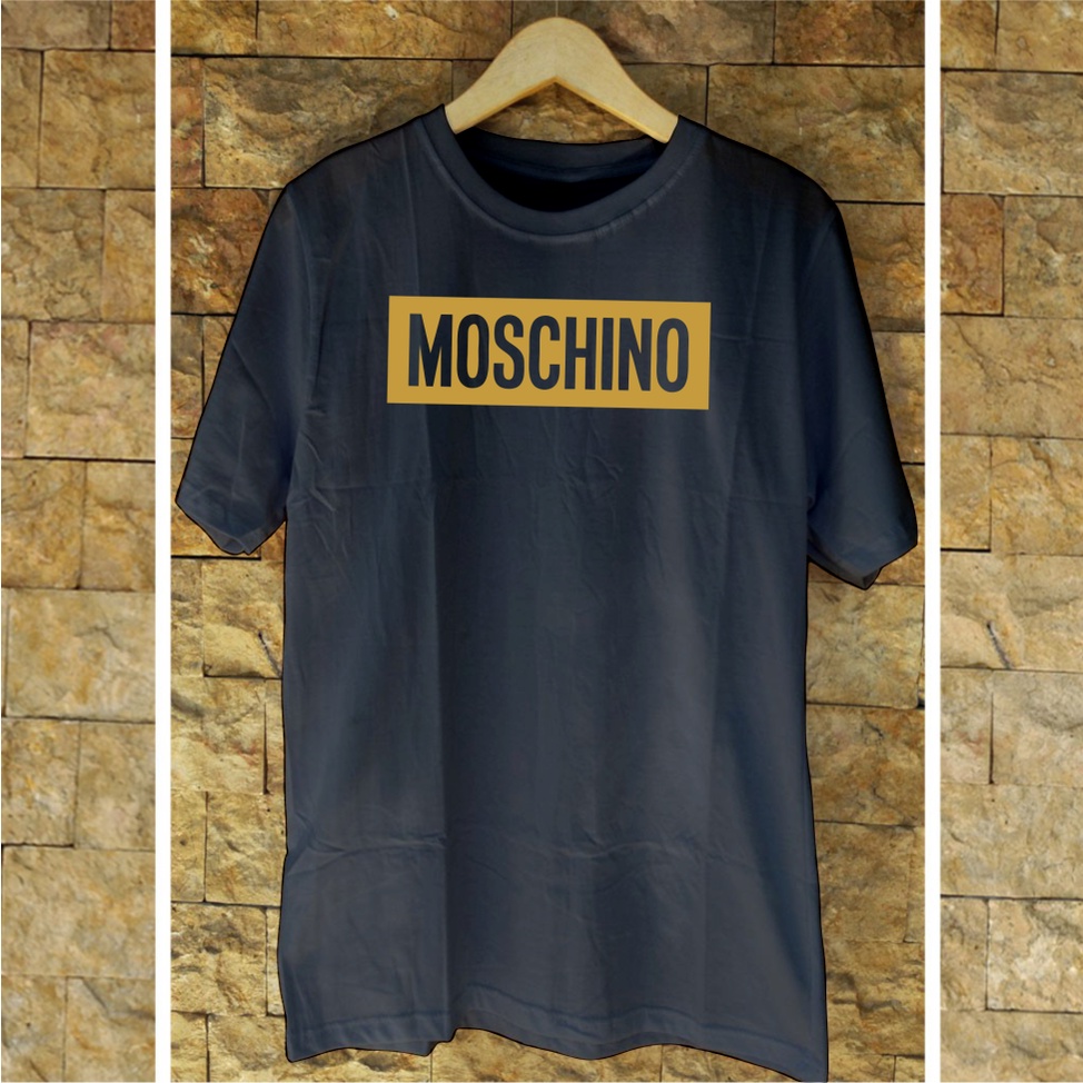 Kaos Pria Baju MOSCHINO // t-shirt // baju kaos MOSCHINO // baju cowok/Baju CUSTOM Pria Kaos Distro 